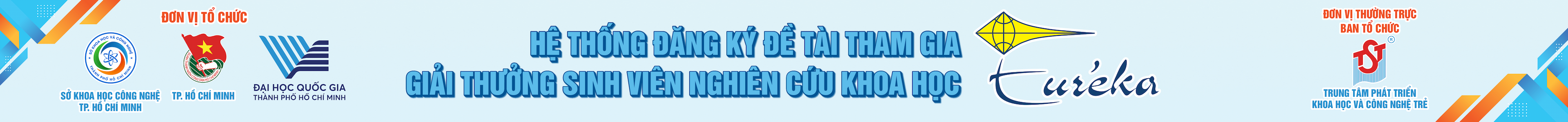 Hệ thống đăng ký đề tài tham gia Giải thưởng Sinh viên Nghiên cứu Khoa học Euréka